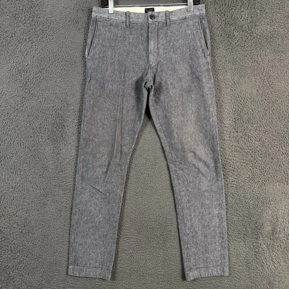 J Crew Pants Mens 30x32 Gray 484 Slim Fit Brushed Cotton Stretch Chino Preppy